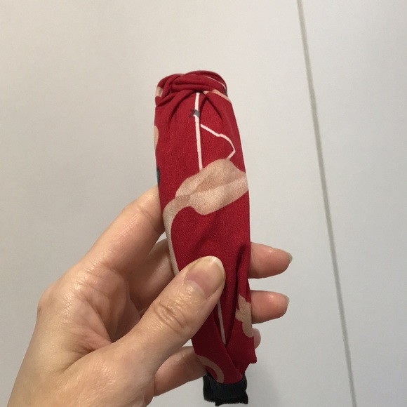 ❤️ Silk Flamingo Print Turban Knot Headband - Picture 8 of 11